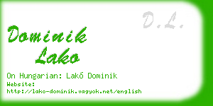 dominik lako business card